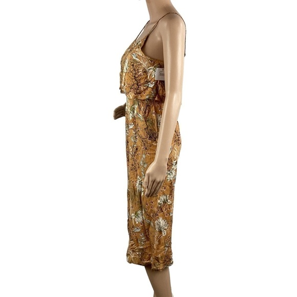 O'Neill Jumpsuit Size L Yellow Peony Print - Picture 4 of 7